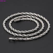 BOCAI S925 ожерелье из стерлингового серебра процесс мужской деньги наперсток S крюк цепь тайское модное серебро браслет для женщин 2024 - купить недорого