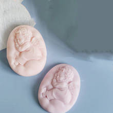 Molde 3d de silicone de bebê feito à mão, forma de gel de sílica para sabão 2024 - compre barato