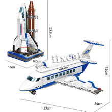 Xingbao espaço exploração cidade modelo kits de construção blocos avião shuttle arquitetura tijolos para crianças brinquedos 2024 - compre barato