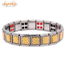 Hapiship 13mm Fashion Jewelry 20 Germanium Gold Titanium Energy Bracelet Power Bangle For Man Women GE-Gold40 2024 - buy cheap