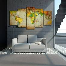 Home Wall Decor Canva Picture Art  HD Print Painting On Canvas for Living Room World Map Global Color No Framed 2024 - buy cheap