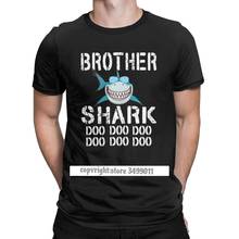 Футболки Brother Shark Doo мужские Семейные фитнес-футболки с круглым вырезом хлопковая одежда смешная графическая Футболка Harajuku 2024 - купить недорого