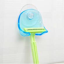 Прозрачная синяя пластиковая стойка на присоске держатель на присоске для ванной комнаты держатель на присоске Аксессуары для ванной комнаты F0236 2024 - купить недорого