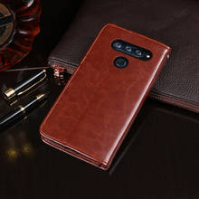For LG V40 ThinQ Case Magnetic Flip Crazy Horse Pattern Leather Case For LG V40 ThinQ Case LM-V405 LM-V409N Wallet Phone Cover 2024 - buy cheap