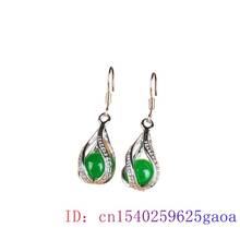Natural Jade Earrings Chalcedony Gifts Charm 925 Silver Agate Women Jewelry Amulet Jadeite Fashion 2024 - buy cheap
