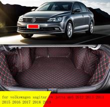fiber leather car trunk mat for volkswagen sagitar vw jetta mk6 2012 2013 2014 2015 2016 2017 2018 2019 car accessories 2024 - buy cheap