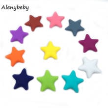 Silicone Five-pointed Star Beads Chew Food Grade Silicone Teether DIY Baby Teething Beads Mom Infant Necklace Bracelet Toys 2024 - buy cheap