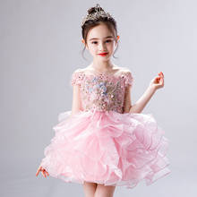 Elegant Appliques Shoulderless Flower Girl Dress Baby Infant Birthday Party Princess Prom Dress Kids Children Tutu Mesh Gowns 2024 - buy cheap