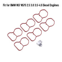 Kit de reparación de repuesto para motores diésel, enchufe de aleta de remolino automático, en blanco, compatible con BMW N57, N57S, 2,5, 3,0, 3,5, 4,0 2024 - compra barato