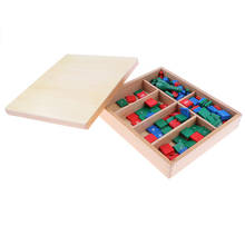 Juego de sellos Montessori de madera para niños pequeños, juguete de aprendizaje de matemáticas en edad preescolar 2024 - compra barato