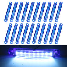 Luzes de Marcador Laterais 9 Pçs/set 20 12-24V Lâmpadas Indicadores LED Luzes de Estacionamento Para Ônibus e Caminhão e Reboque Cauda Vermelho/Branco/Azul/Amarelo 2024 - compre barato