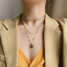 Necklace for Women Long Multi Layer Gold Necklace Hip Hop Clavicle Chain Jewelry Wholesale 2024 - buy cheap