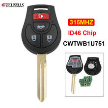 3+1/4 Button Remote Smart Car Key 315Mhz ID46 Chip CWTWB1U751 for Nissan Armada Quest Altima Pathfinder 350Z Murano Xterra Titan 2024 - buy cheap