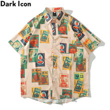 Dark Icon Vintage Hawaiian Shirt Men Turn-down Collar Street Men's Shirt Man Clothing 2024 - buy cheap