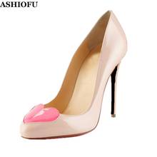 ASHIOFU New Arrival Ladies High Heel Pumps Love-heart Designed Party Prom Dress Shoes Slip-on Sexy Evening Fashion Court Shoes 2024 - buy cheap