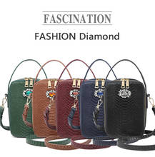 Hot Sale Classic Charming Women Bag Diamond Decoration Handbag Snake Leather Shoulder Bag For Lady 2024 - buy cheap