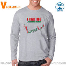 Camiseta de manga larga para hombre, camisa divertida de cuello redondo con gráfico de candelabro de Mercado de Valores de Forex de inversión, Harajuku 2024 - compra barato