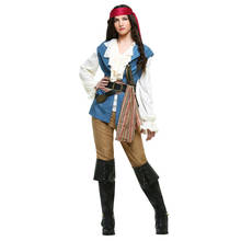 Halloween Adult Woman Caribbean Pirate Costume Pirates Dress Fancy Fancy Cosplay Clothing for Women Dress new Party Clothing 2024 - buy cheap
