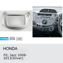 2DIN Car Fascia Radio Panel for Honda Fit,Jazz 2008-2013 (Right Wheel/Silver) Dash Fitting Kit Facia Plate Adapter Cover Bezel 2024 - buy cheap