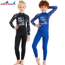 Boys/Girls Full Body Swimsuit Rash Guard One Piece Long Sleeve Surf Swim Snorkel Dive Suit UV Sun Protection Lycra UPF50+ Kids 2024 - buy cheap