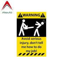 Aliauto Funny Car Sticker Warning Avoid Serious Injury How To Do My Job Accessories PVC Decal for Lada Kia Mazda VW,11cm*7cm 2024 - buy cheap