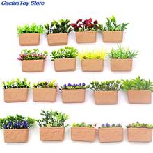 1/12 Dollhouse Artificial Flower Miniature Simulation Mini Exquisite Green Plant Ornament DIY Doll House Accessories Kid Toys 2024 - buy cheap