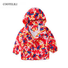 COOTELILI Casual  Kids Clothes Boys Jackets Children Hooded Zipper Windbreaker Baby Fashion Print Coat Infant Waterproof Hoodies 2024 - buy cheap