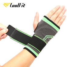 CoolFit 1PCS 3D Weaving Pressurized High Elastic Bandage Fitness Yoga Wrist Palm Support Crossfit Powerlifting Gym Palm Pad 2024 - buy cheap