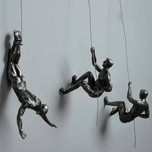 Sculpture character climber resin wall hanging pendant decoration creative retro statue living room home decoration ornaments 2024 - buy cheap