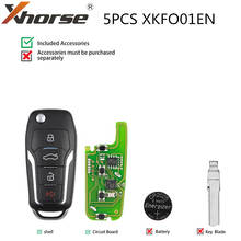 Универсальный пульт дистанционного управления Xhorse серии XKFO01EN X013 с 4 кнопками для Ford Type 5 шт./лот 2024 - купить недорого