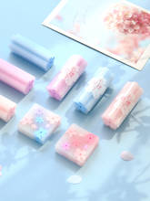 Mini borracha de borracha rosa sakura, material de escritório para meninas, presente, 1 peça 2024 - compre barato