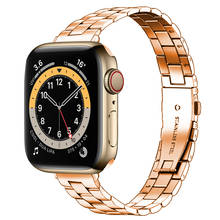 Ремешок из нержавеющей стали для apple watch se 6, тонкий браслет для iwatch 6, 40 мм 38 мм series 5 4 3 44 мм 42 мм 2024 - купить недорого