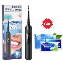 Kit de blanqueador Dental ultrasónico eléctrico, removedor de sarro y cálculo Dental, cuidado bucal, parche blanqueador con regalo 2024 - compra barato