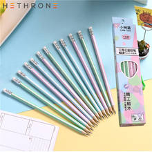 Hethrone 12pcs simple wooden pencils for school Student writing drawing pencil set crayons sketch graphite lapices school items 2024 - buy cheap