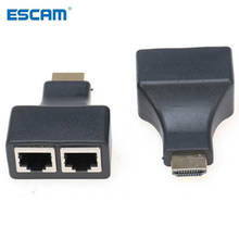 ESCAM-repetidor extensor Balun compatible con HDMI, RJ45, CAT5e, CAT6, UTP, LAN, Ethernet, 3D, HD, 1080p 2024 - compra barato