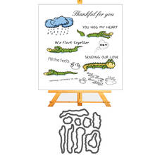 ZhuoAng-troqueles de corte de cocodrilo para álbum de recortes, sellos transparentes de silicona para manualidades 2024 - compra barato