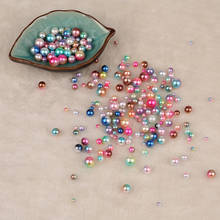 200 unids/lote de cuentas de perlas redondas sin agujero de 6mm para hacer joyas, accesorios para collar, pulsera y pendientes 2024 - compra barato