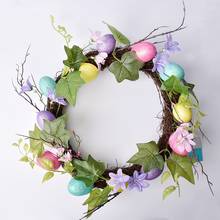 Wreath10-30cm de decoración de Pascua para el hogar, corona de ratán Natural para fiesta de Pascua, artesanías, decoración de huevo, corona de boda de primavera 2024 - compra barato