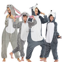 New Winter Pajamas Sleepwear For Girls Boys Kugurumi Panda Stitch Wolf Onesies Flannel Pyjamas Kids Children's Licorne Pajamas 2024 - buy cheap