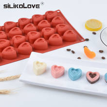 SILIKOLOVE Love Heart shape 24 Cavity Chocolate Mold Silicone Mold For Baking Cake Decorating Eco-Friendly 2024 - buy cheap
