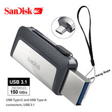 SanDisk USB Pendrive 32gb 64gb 128gb Type C USB Flash Drive 256gb USB 3.1 DUAL OTG Pen Drive Memory Stick High Speed 150MB\s 2024 - buy cheap