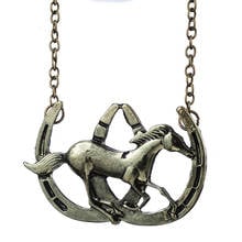 20pcs/lot Wholesale Fashion Jewelry Vintage Charm Horse Pendant Necklace For Women,Original Factory Supply 2024 - buy cheap