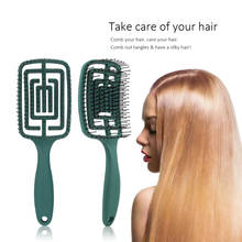 Salon Detangling Brush for Curly Hair Hair Brush Comb Anti-static folding comb Scalp Massage Brushes Hair Styling Tool 2024 - купить недорого