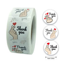 New 3 Styles Love Gesture Thank You Stickers 500pcs 1 Inch for Business Packaging Envelope Seal Labels Cute Stationery Sticker 2024 - buy cheap