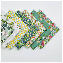 Sarga Pastoral Floral verde de 160x50cm, tela para coser Algodón puro, tejido decorativo para el hogar 2024 - compra barato