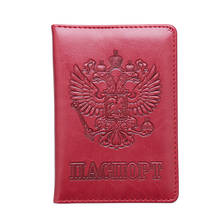 Soporte de pasaporte Vintage para mujer, funda de pasaporte de viaje de cuero para Rusia, billetera para pasaporte 2024 - compra barato