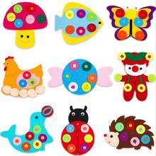 Montessori brinquedos diy criatividade desenvolvimento aprendizagem educação artesanal saco de mão tecido dos desenhos animados arte artesanato brinquedos para crianças presente 2024 - compre barato