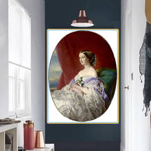 Citon winterhalter empress a imperatriz eugénie canvas lona pintura a óleo arte poster imagem decoração da parede moderna casa sala de estar decoração 2024 - compre barato