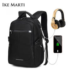 IKE MARTI-mochila antirrobo impermeable para hombre, morral escolar con carga USB, gran capacidad, para ordenador portátil de 15,6 pulgadas, de viaje 2024 - compra barato