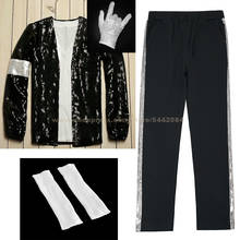 MJ Michael Jackson Billie Jean Suit Outfit Armband Jacket Pants Socks Glove Show Black Color Costume Party Cosplay Prop 2024 - buy cheap